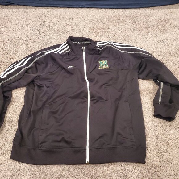Adidas Zip up Windbreaker Black Jacket sz XXL - Picture 1 of 6